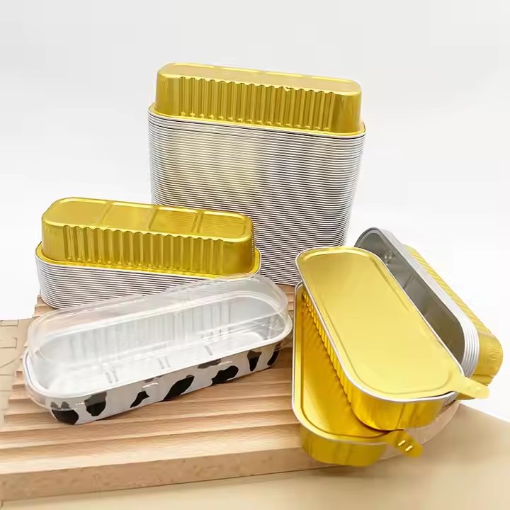 Disposable Aluminum Foil Box 200ml for Cake Baking Tin Metal Foil Easy to Use and Eco-Friendly